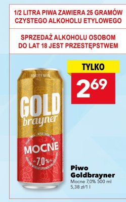 Piwo Goldbrayner Mocne 7,0% 500 ml promocja w LEWIATAN