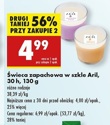 Świeca zapachowa lawenda Aril promocja