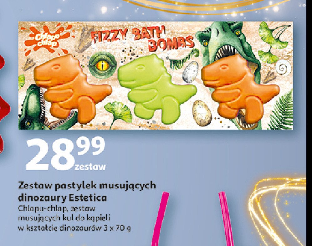 Pastylki musujące dinozaury Estetica promocja