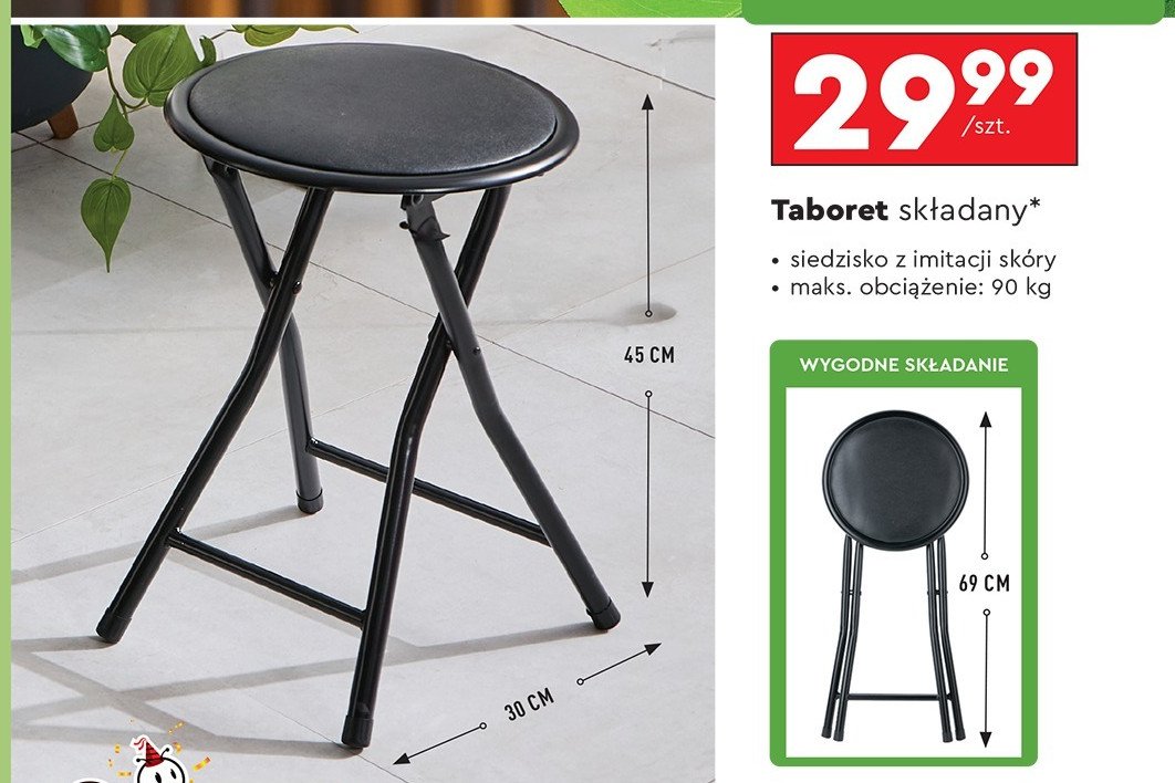 Taboret składany promocja w Biedronka