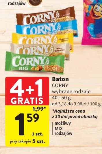 Baton mleczny classic Corny big promocja