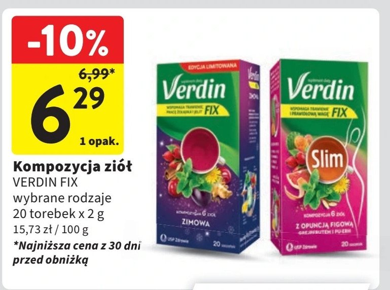 Herbatka zimowa Verdin fix promocja w Intermarche