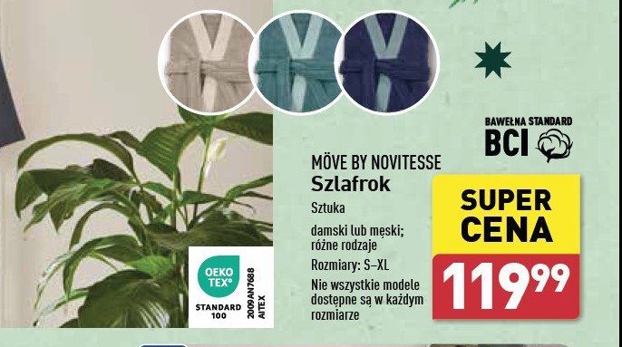 Szlafrok damski roz. s-xl Novitesse promocja w Aldi