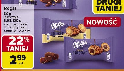 Rogalik waniliowy Milka promocja w Carrefour
