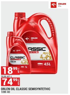 Orlen Oil Classic Semisynthetic 10W-40 promocja w Merkury Market