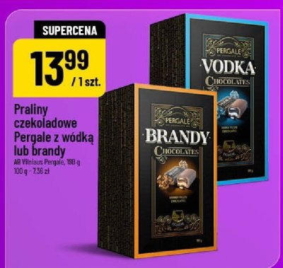 Praliny czekoladowe Vergale z wódką lub brandy All Venus Pergale promocja w POLOmarket