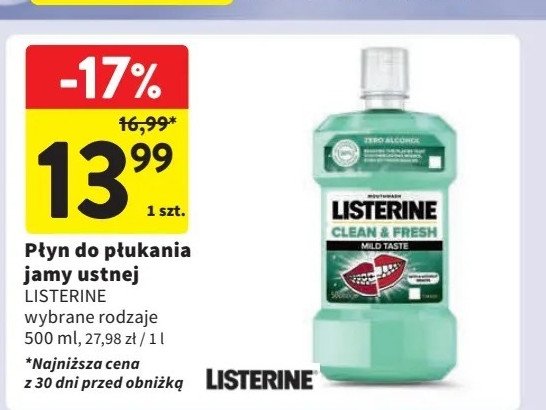 Płyn do płukania mild taste promocja