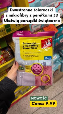 Ściereczki z mikrofibry PowerFiber z perełkami 3D Jan Niezbędny promocja w Kaufland