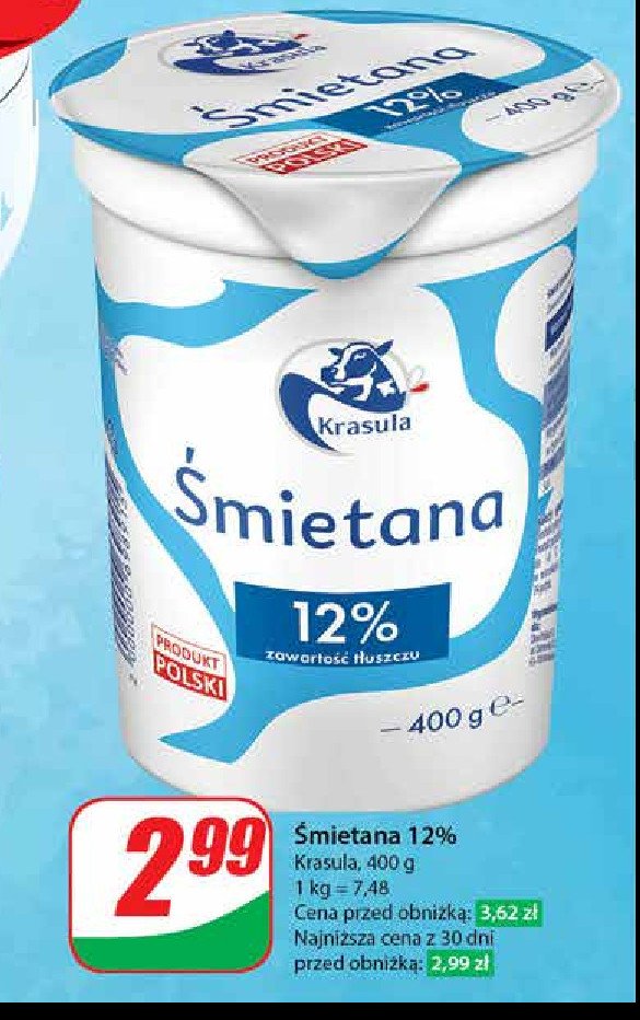 Śmietana 12 % Hula krasula promocja