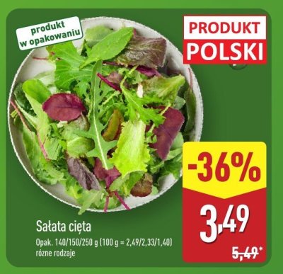 Sałata cięta różne rodzaje promocja w Aldi