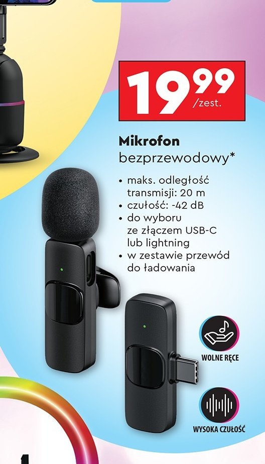 Mikrofon bezprzewodowy Forever promocja w Biedronka