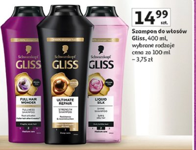 Szampon do w艂os贸w 艂amliwych i matowych Gliss kur promocja