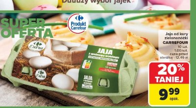 Jaja od kury zielononóżki Carrefour extra promocja