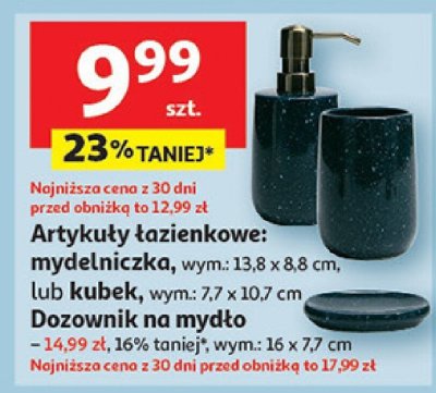 Artykuły łazienkowe: dozownik na mydło promocja w Auchan