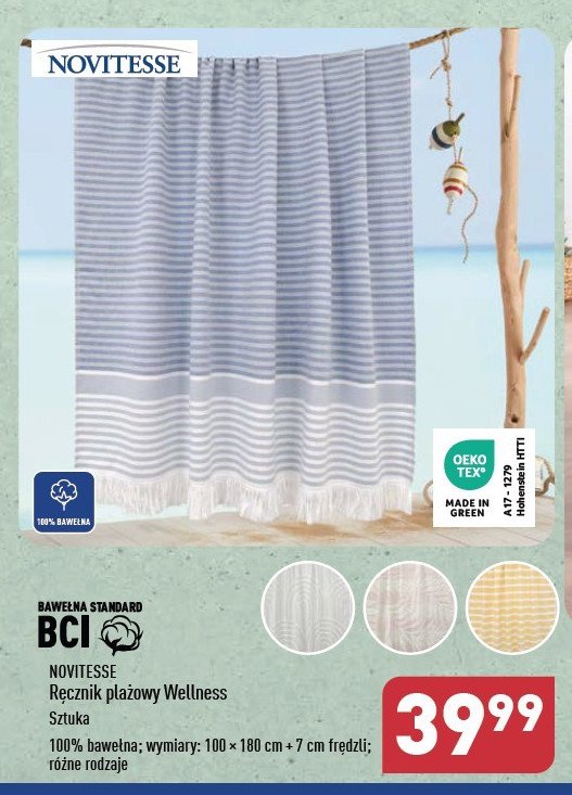 Ręcznik plażowy 100 x 180 cm Novitesse promocja