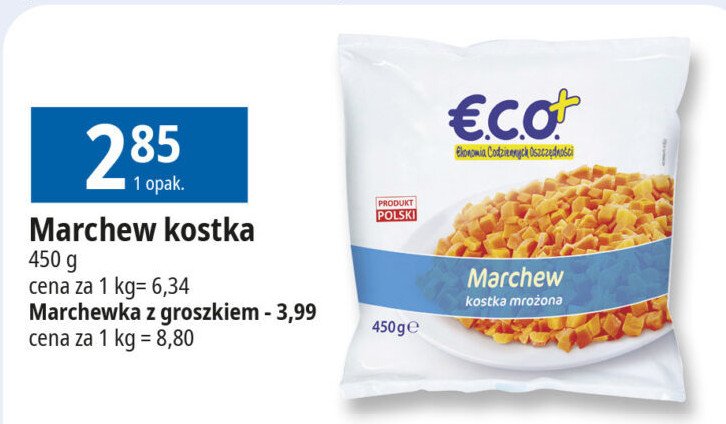 Marchew kostka Eco+ promocja w Leclerc