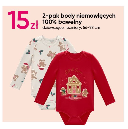 Body niemowlęce 56-98 cm promocja w Pepco