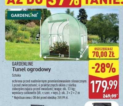 Tunel ogrodowy 3 x 2 x 2 m GARDEN LINE promocja
