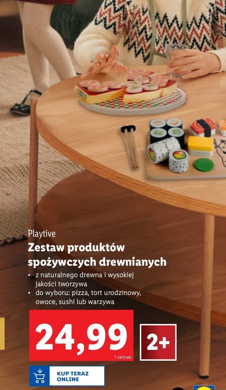 Drewniana zabawka - owoce i warzywa Play tive promocja