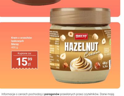 Krem z orzechów laskowych promocja w Dino