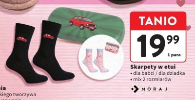 Skarpety w etui dla babci / dla dziadka, mix 2 rozmiarów MORAJ promocja w Intermarche