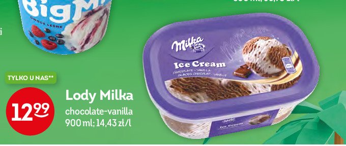 Lody czekoladowo-waniliowe Milka ice cream promocja