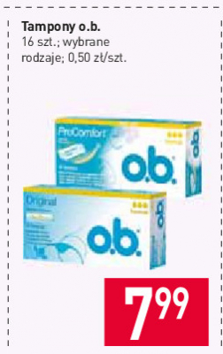 Tampony O.b. procomfort promocja