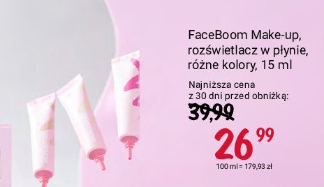 Rozświetlacz w płynie 01 Face boom promocja