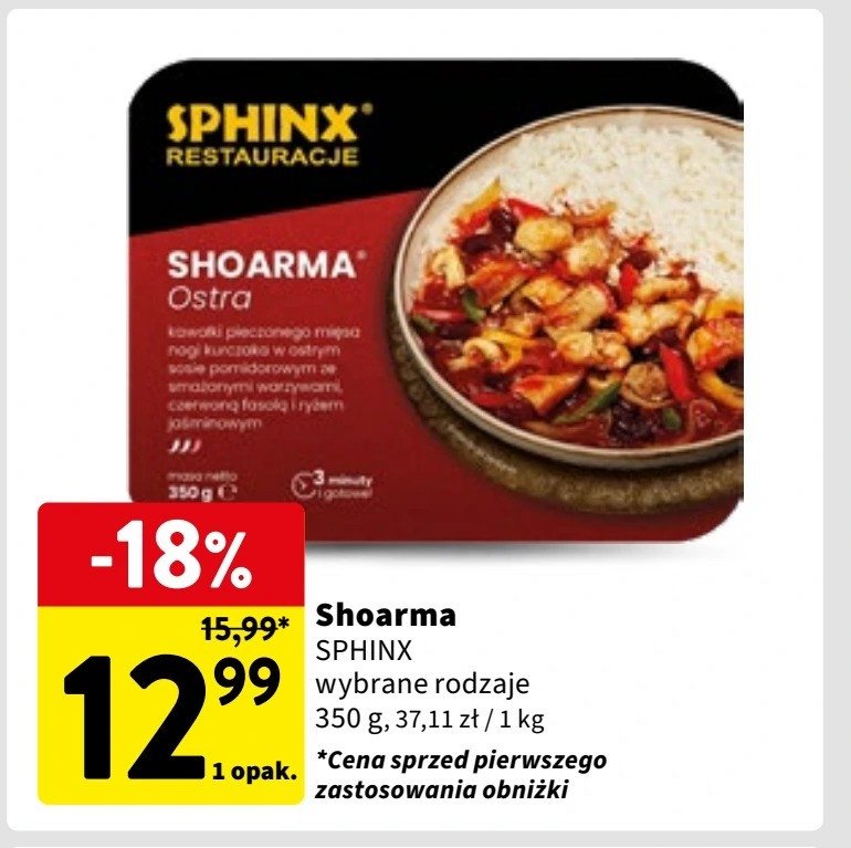 Danie shoarma ostra Sphinx promocja