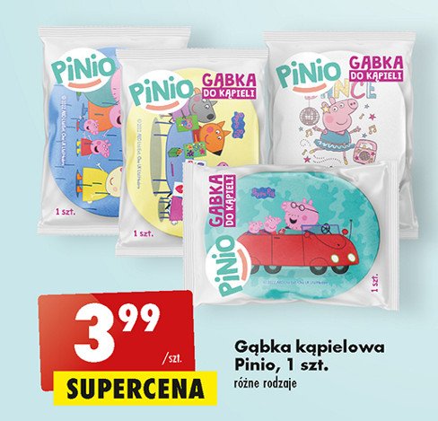 Gąbka kąpielowa świnka peppa Pinio promocja