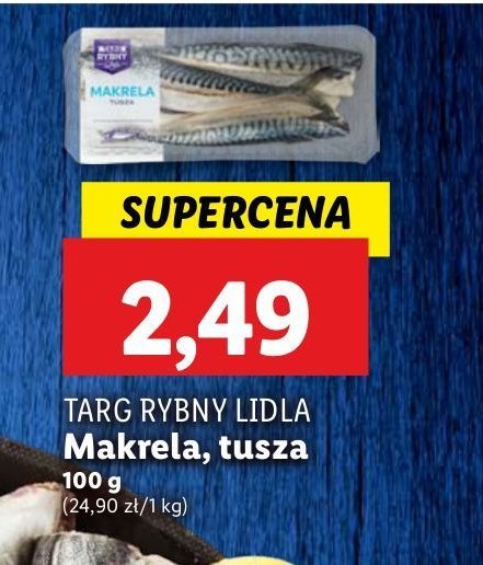 Makrela - tusza Rybny targ lidla promocja