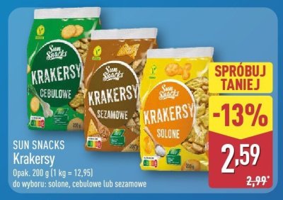 Krakersy sezamowe promocja w Aldi