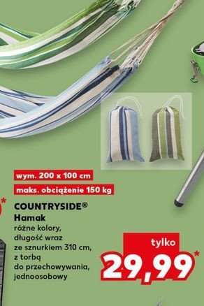 Hamak 200 x 100 cm K-classic countryside promocja w Kaufland
