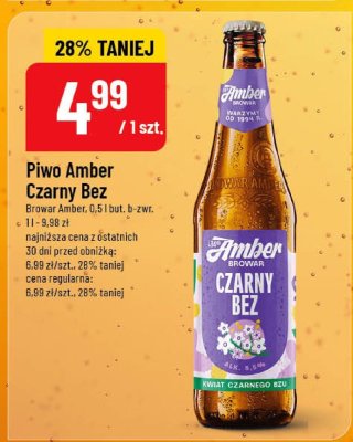 Piwo Amber Czarny Bez, 0.5l promocja w POLOmarket