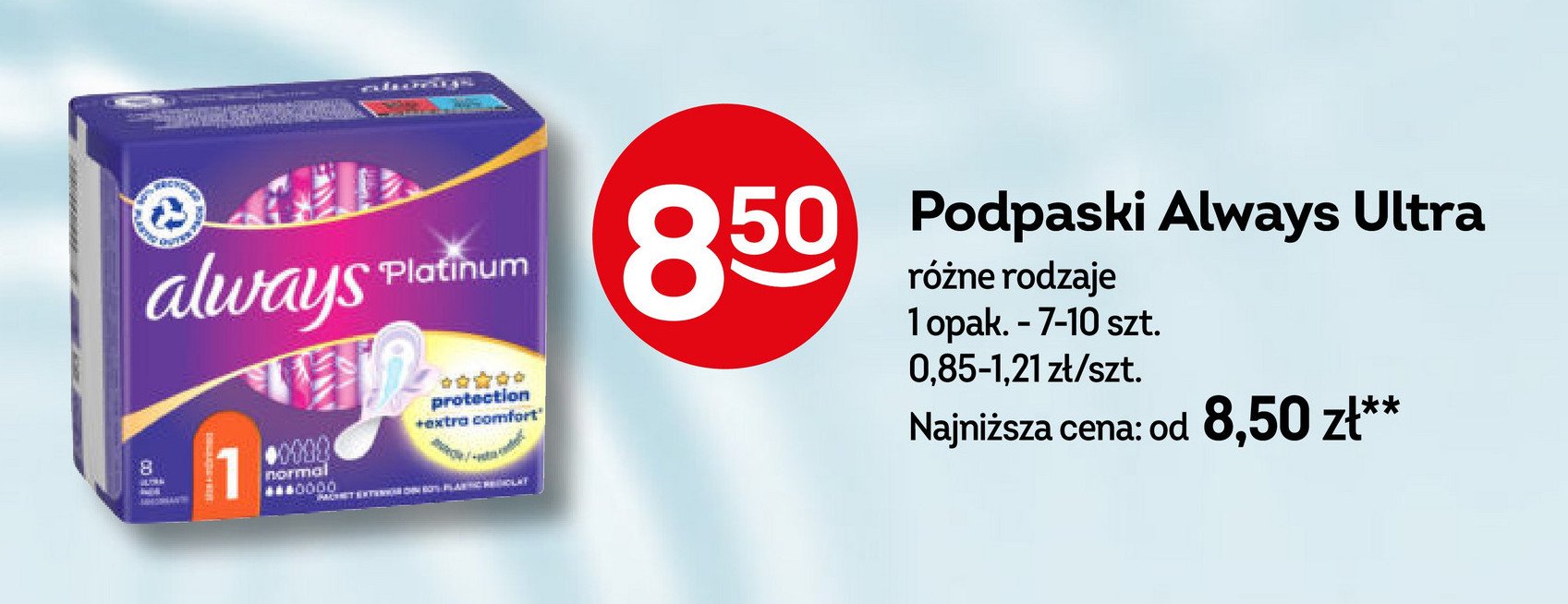 Podpaski ultra normal plus Always platinum promocja w Żabka