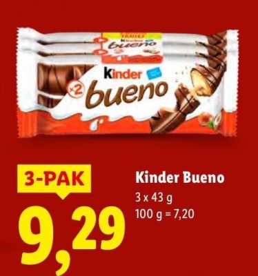 Baton Kinder Bueno 3-pak promocja w Lidl