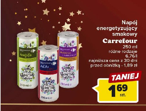 Napój energetyzujący mojito Carrefour promocja