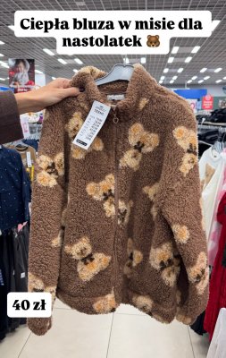 Ciepła bluza w misie promocja w Pepco