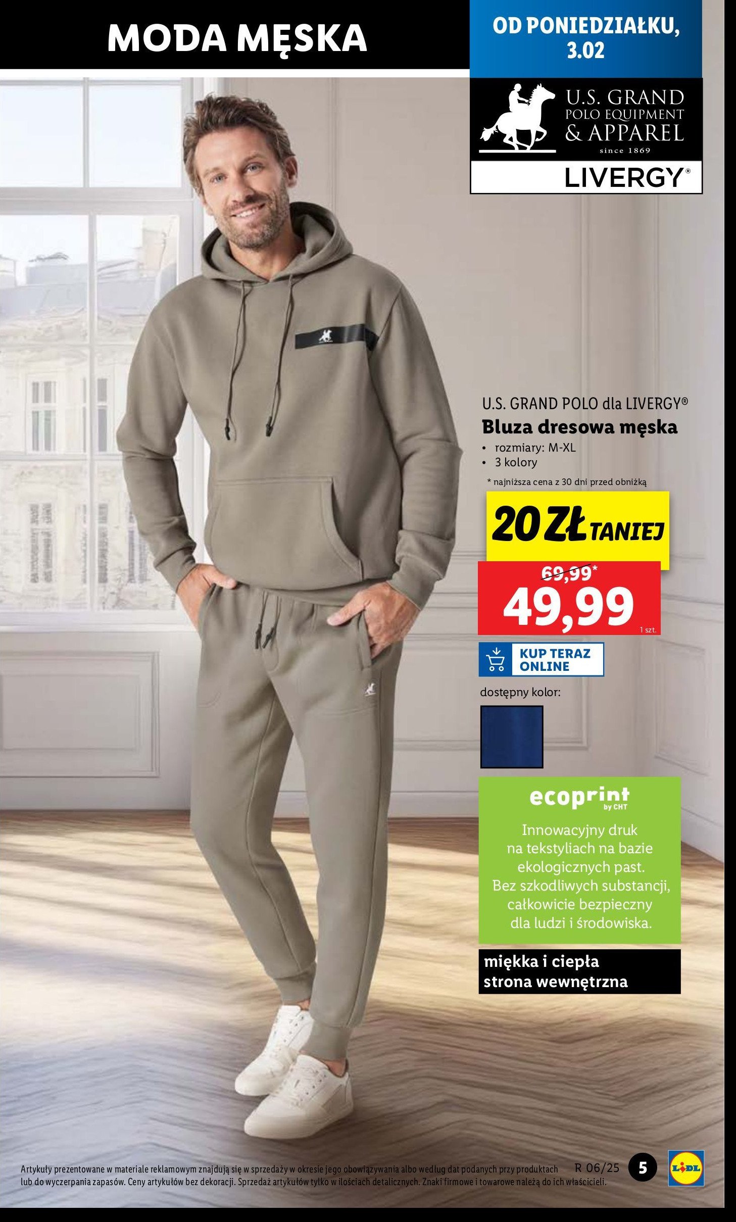 Bluza dresowa męska m-xl Us grand polo promocja