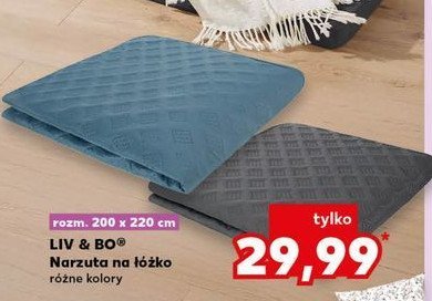 Narzuta na łóżko 200 x 220 cm Liv & bo promocja