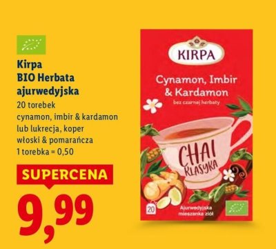 Herbata BIO ajurwedyjska promocja w Lidl