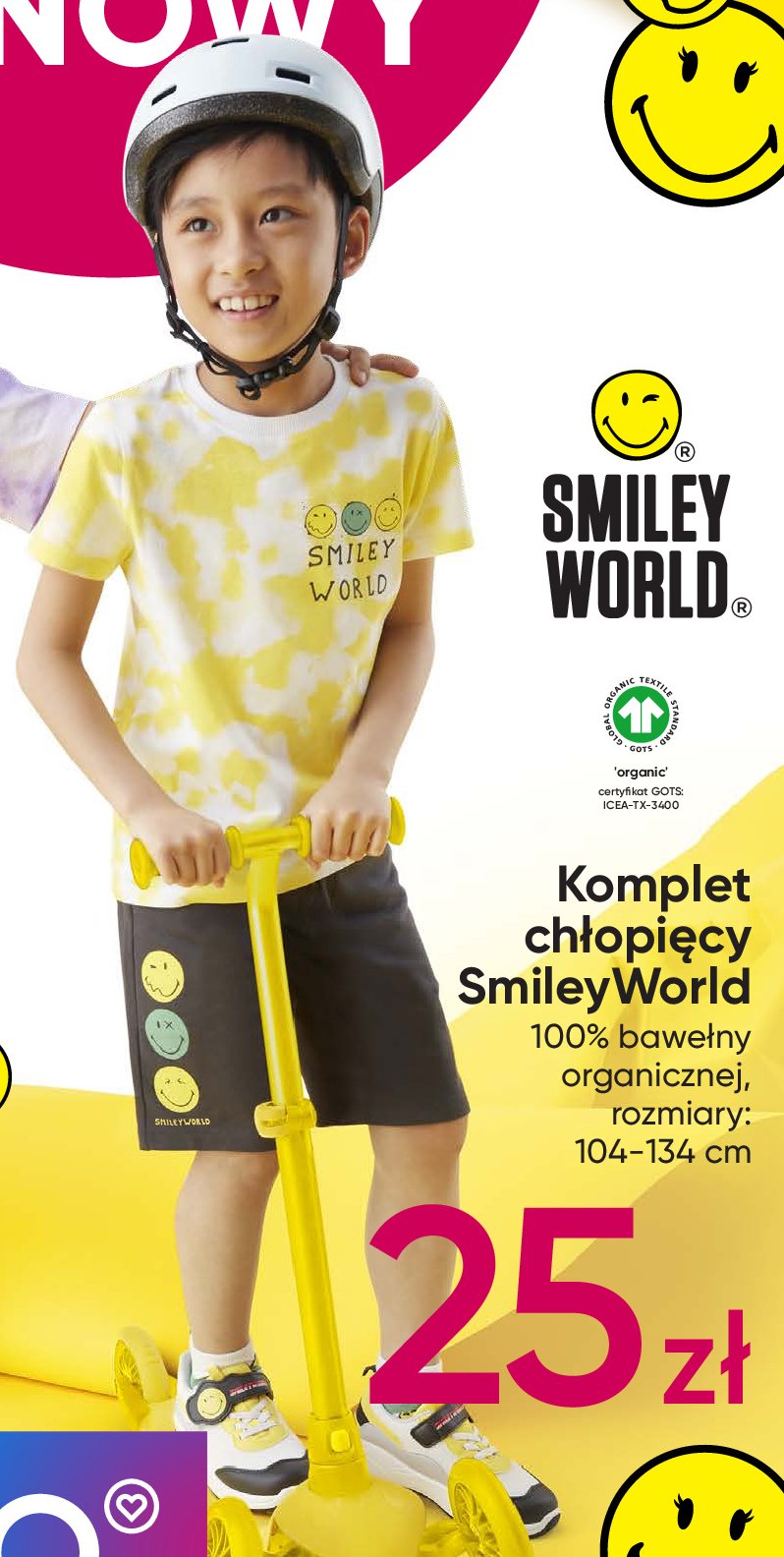 Komplet chłopięcy 104-134 cm smiley world promocja