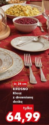 Klosz z drewnianą deską KROSNO promocja w Kaufland