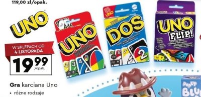 Gra karciana Uno różne rodzaje promocja w Biedronka