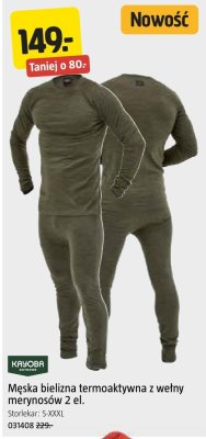 Bielizna termoaktywna męska z wełny merynosów 2 el. promocja w Jula