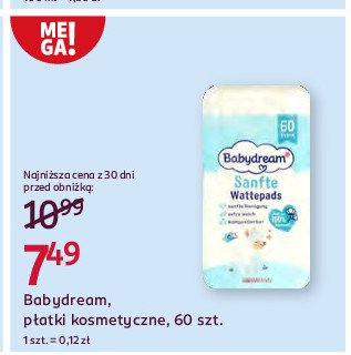 Płatki kosmetyczne Babydream promocja