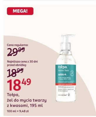 Żel do mycia twarzy z kwasami, 195 ml promocja w Rossmann