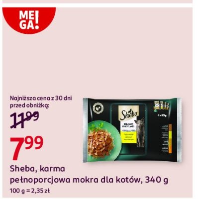 Karma dla kota smaki drobiowe Sheba delicacy in jelly promocja