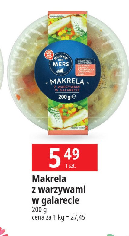 Makrela z warzywami w galarecie Wiodąca marka ronde des mers promocja w Leclerc