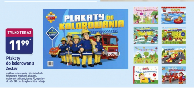 Plakat do kolorowania stra偶ak sam promocja
